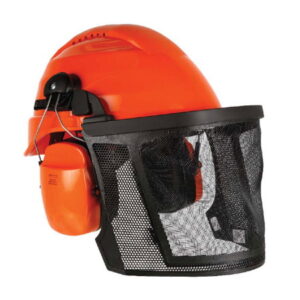 Casca de protectie cu antifoane si viziera Enha KIT OAK FORESTRY ROCKMAN, HDPE
